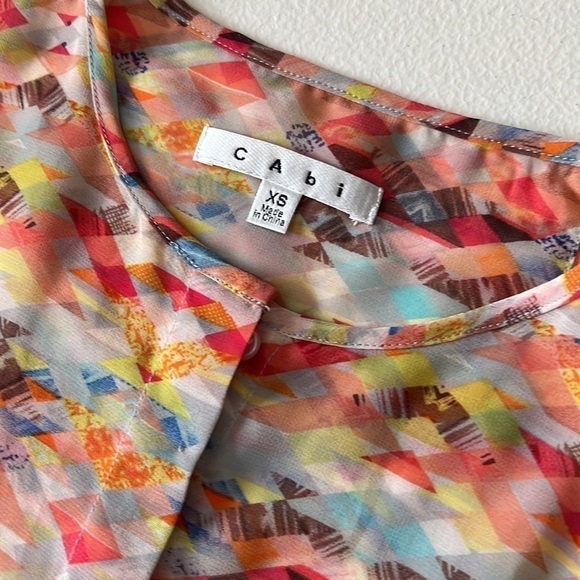 CAbi Style #760 Avery Aztec Print Multicolor Tunic Sx XS - Picture 3 of 11